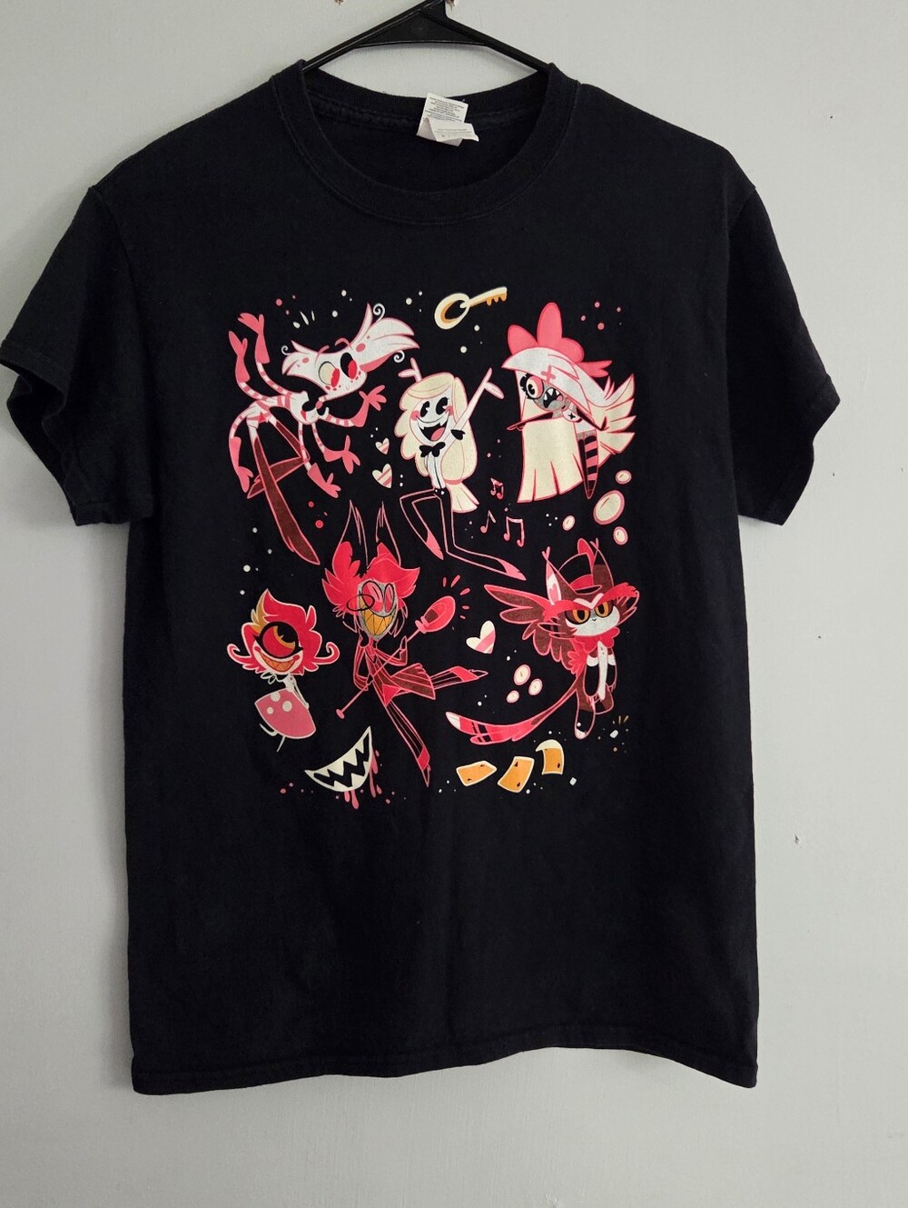Hazbin Hotel Original 2017 Shark Robot T-Shirt Vivziepop Discontinued Design S